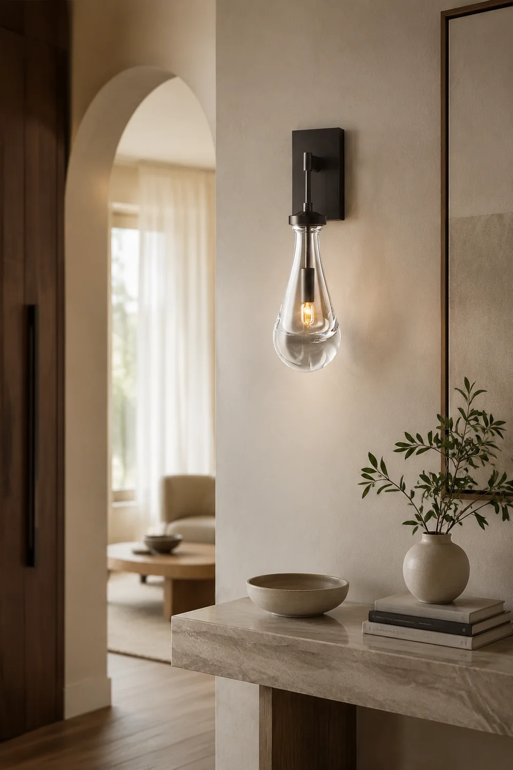 Art Creative Short Raindrop Wall Light For Dining Room - Lumpaz