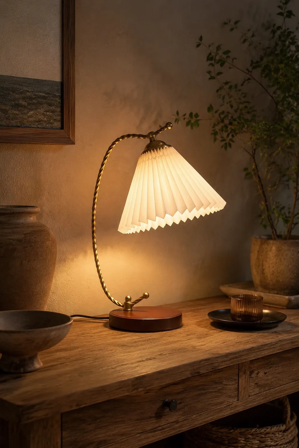 Dotty Retro Pleated Table Lamp - Lumpaz