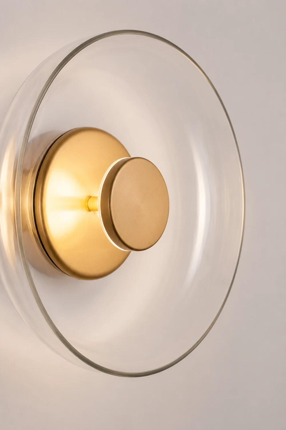 Glass Bowl Bedroom Bedside Wall Light - Lumpaz