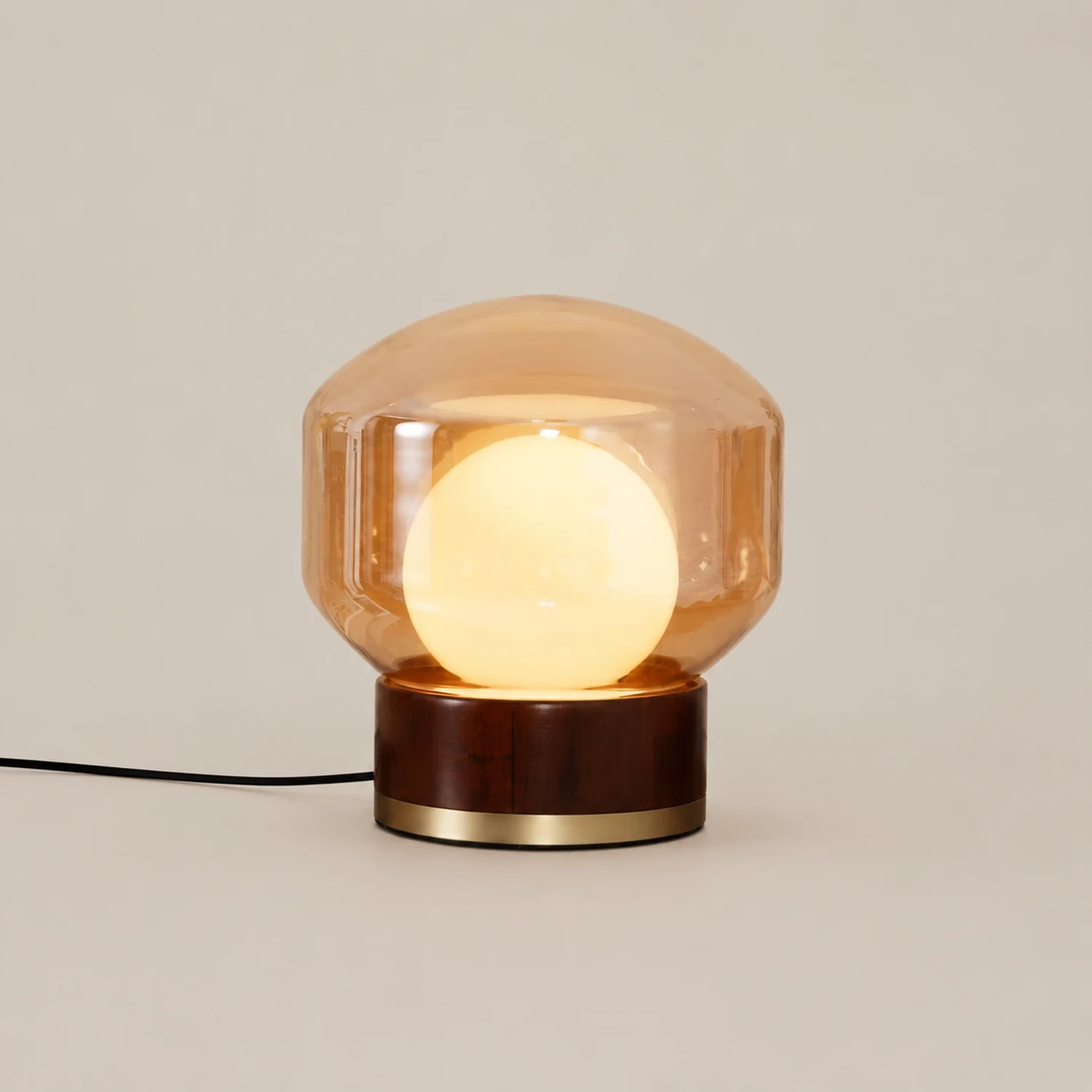 Modern Rigel Round Glass Table Light - Lumpaz