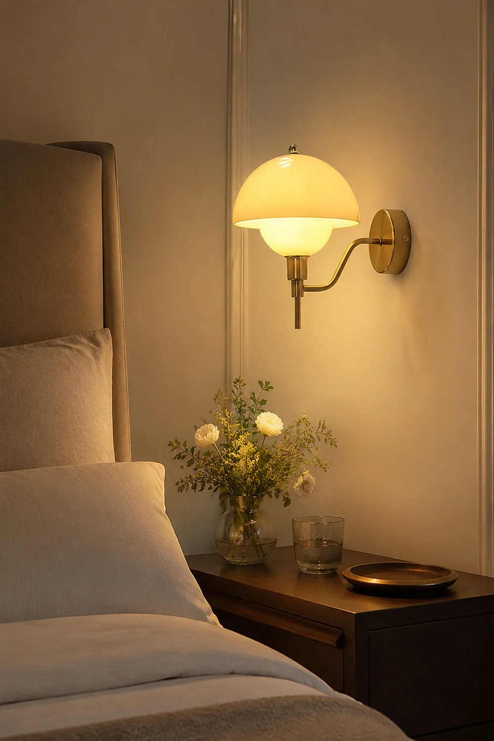 French Mushroom Glass Wall Lamp - Lumpaz