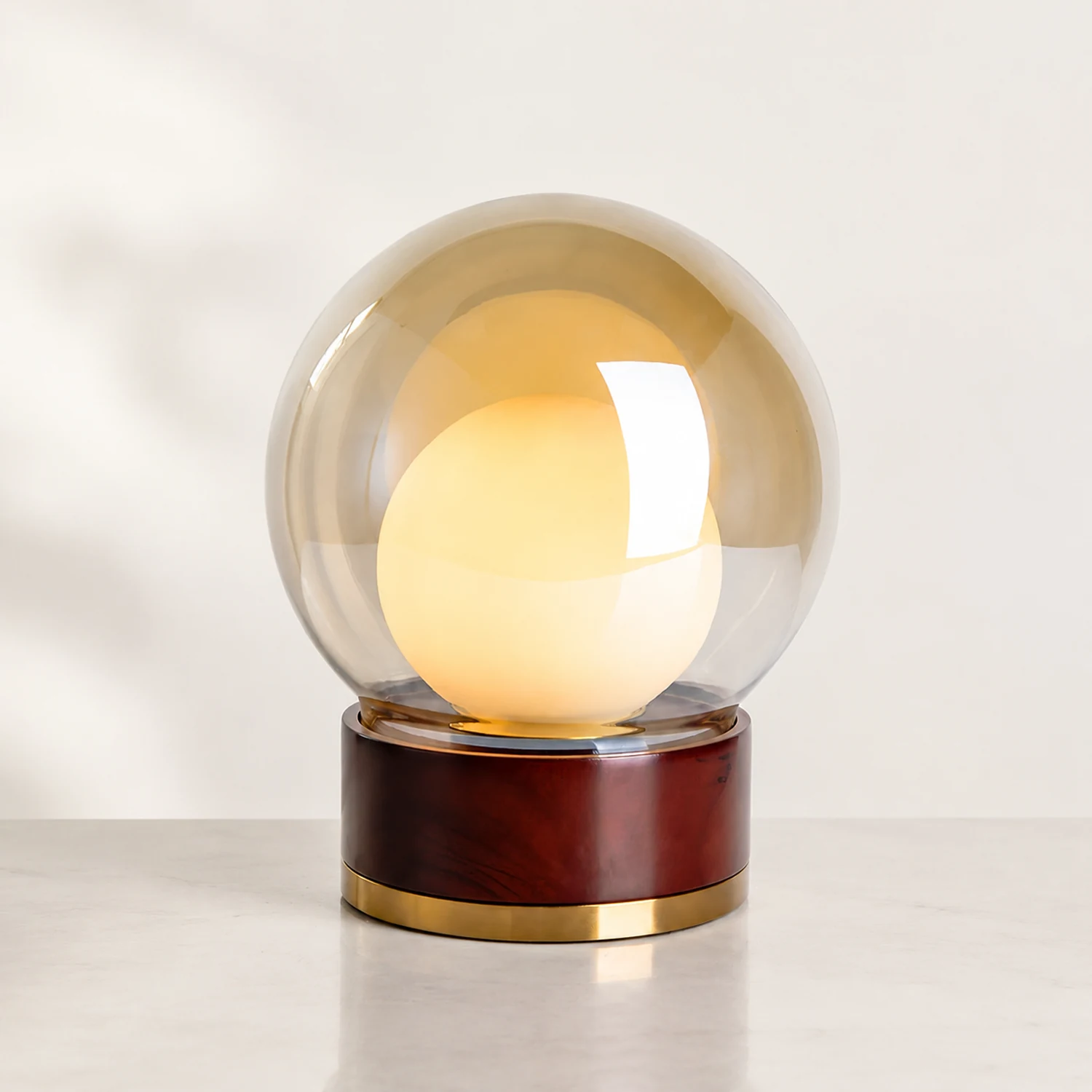 Modern Rigel Round Glass Table Light - Lumpaz