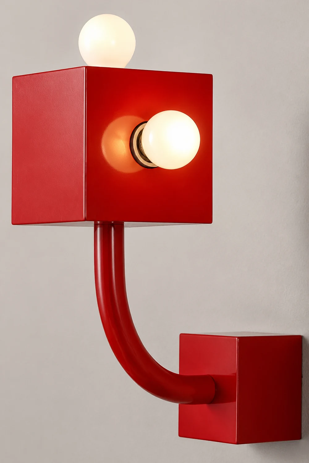 Vintage Metal Red Wall Lamp - Lumpaz