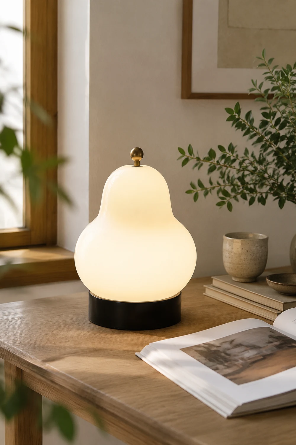 French Cream Pear Touch Portable Table Light - Lumpaz