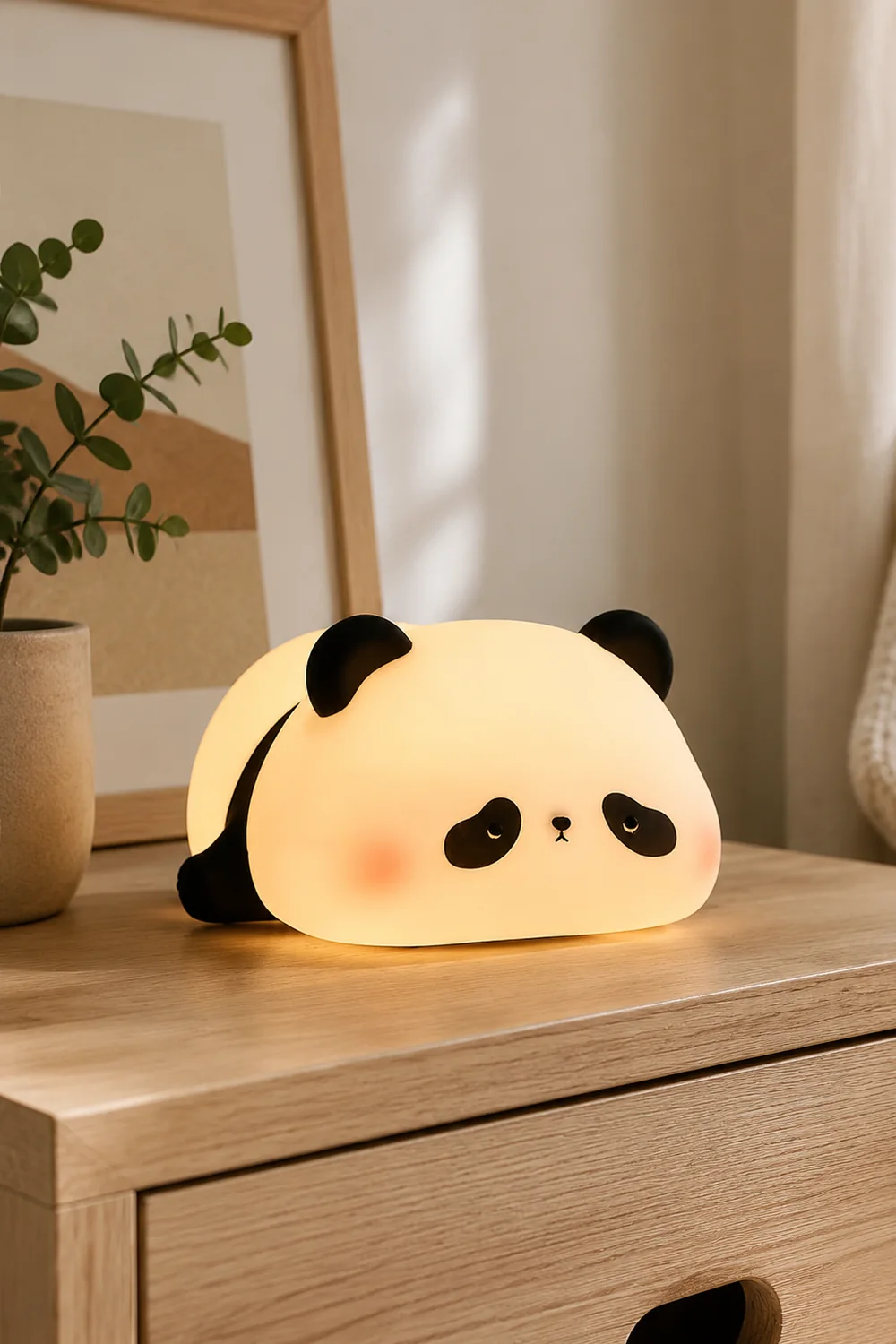 Panda Led Silicone Bedroom Night Light Table Lamp - Lumpaz