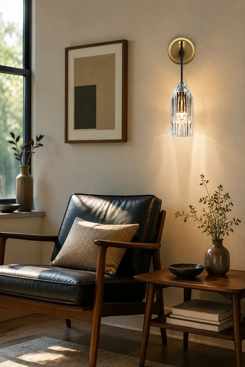 Modern Faceted Crystal Wall Lights - Lumpaz