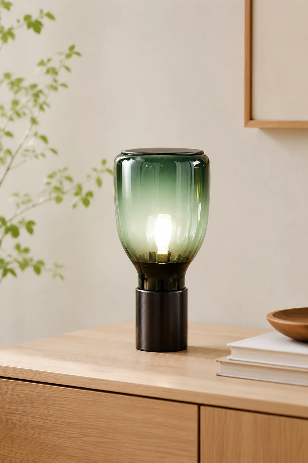 Colorful Bottle Glass Table Lamp - Lumpaz