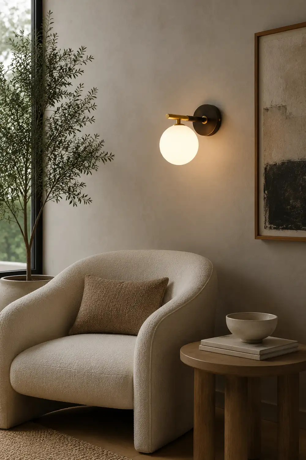 Luxury Copper Ball 1-Light Wall Sconce - Lumpaz