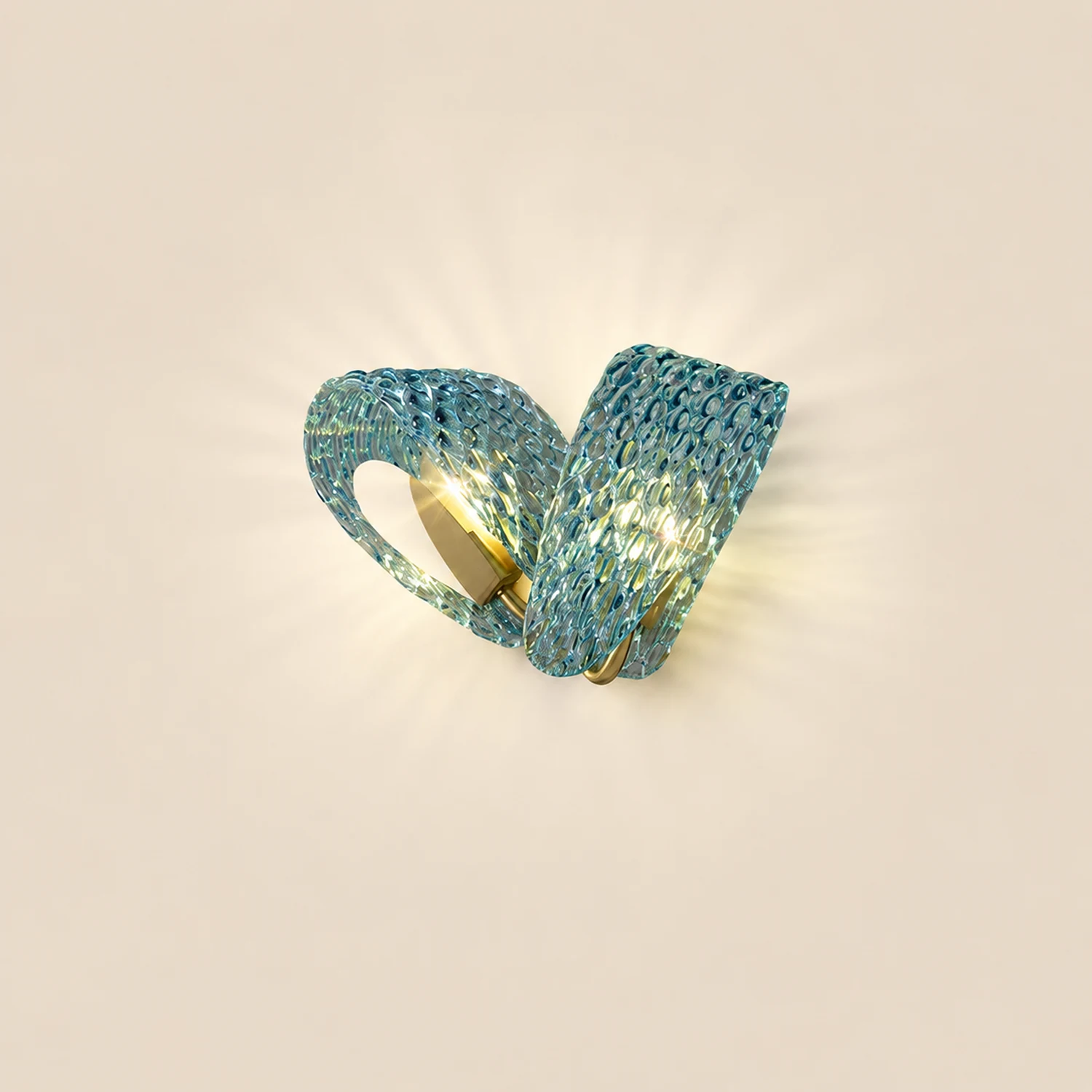 Retro Luxury Glass Blue Wall Lamp - Lumpaz