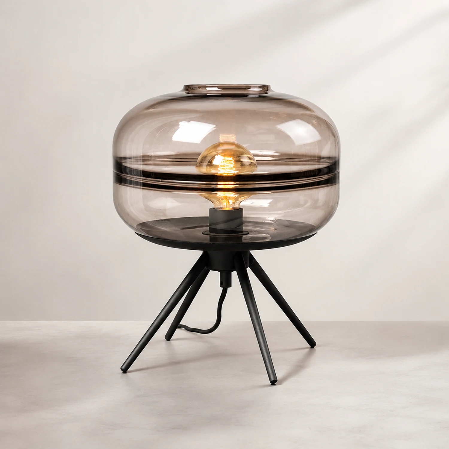 Modern Designer Glass Shade Table Lamp - Lumpaz