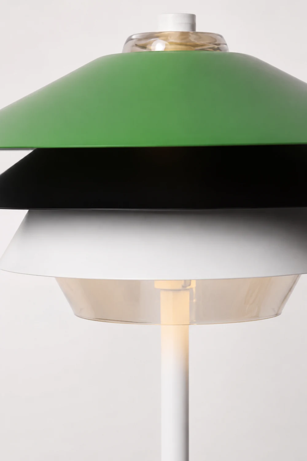 Danish Art Overlay Green Table Lamp - Lumpaz