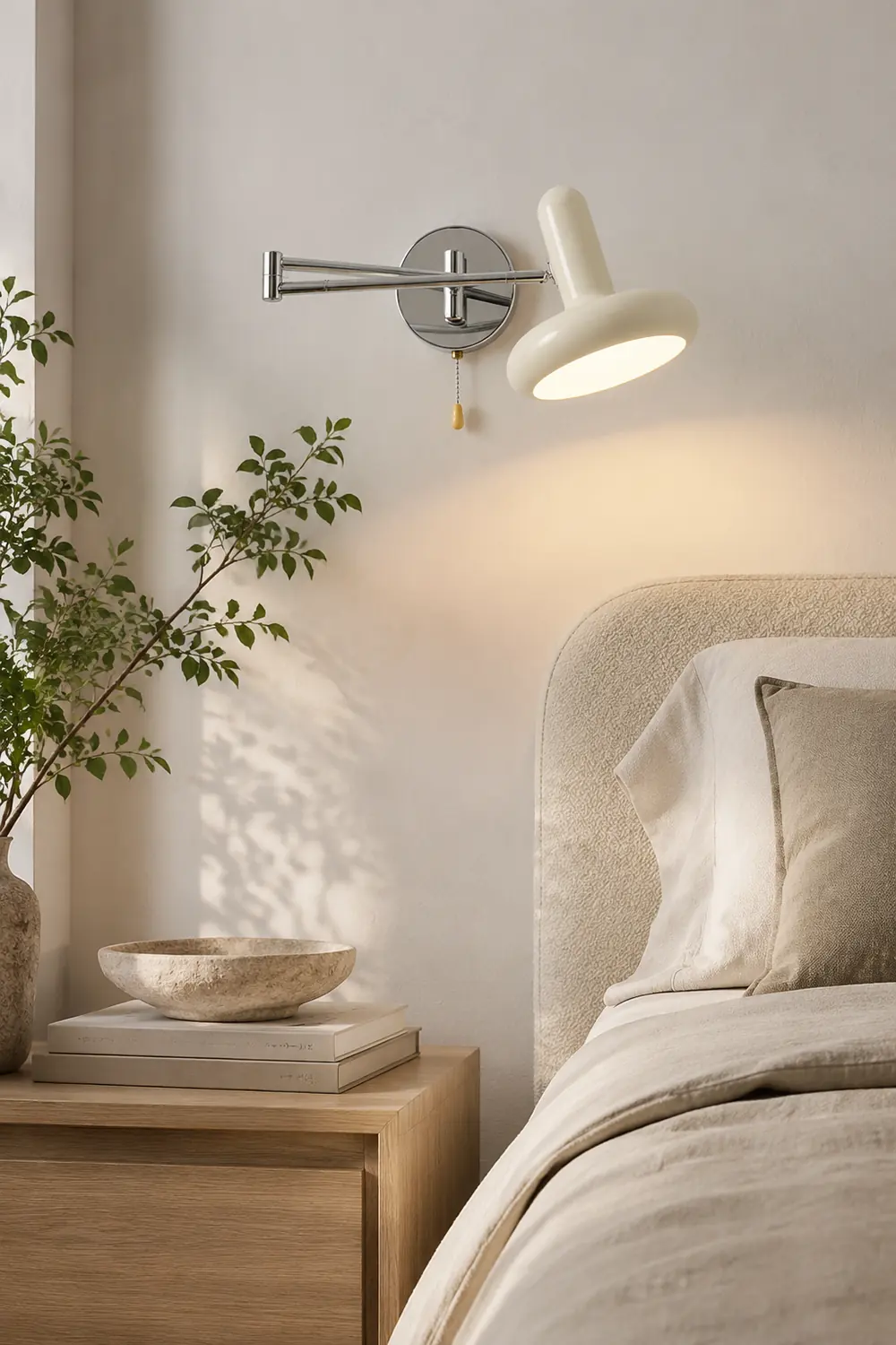 Retro Capsule White Swing Arm Wall Lamp - Lumpaz