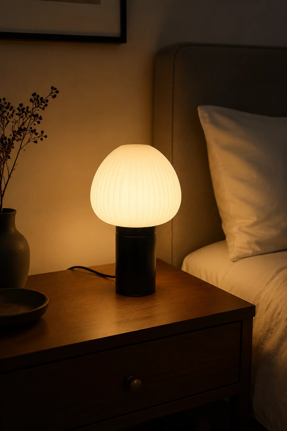 Nordic Light Luxury Simple Bedroom Table Lamp - Lumpaz