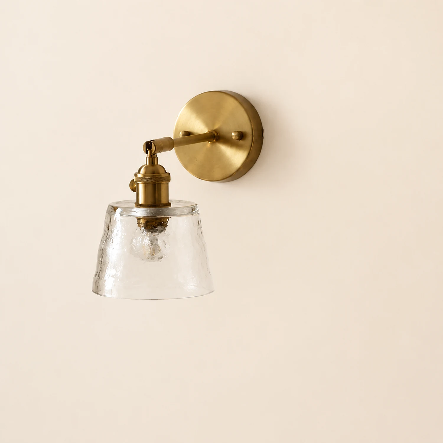 Vintage Glass Adjustable Wall Sconce - Lumpaz