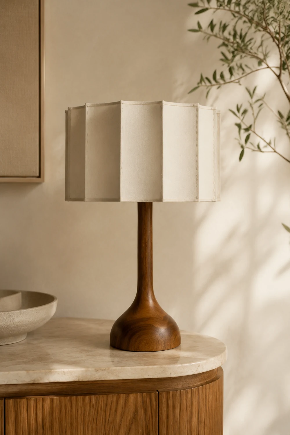 Wabi Sabi Designer Wood Table Lamp - Lumpaz