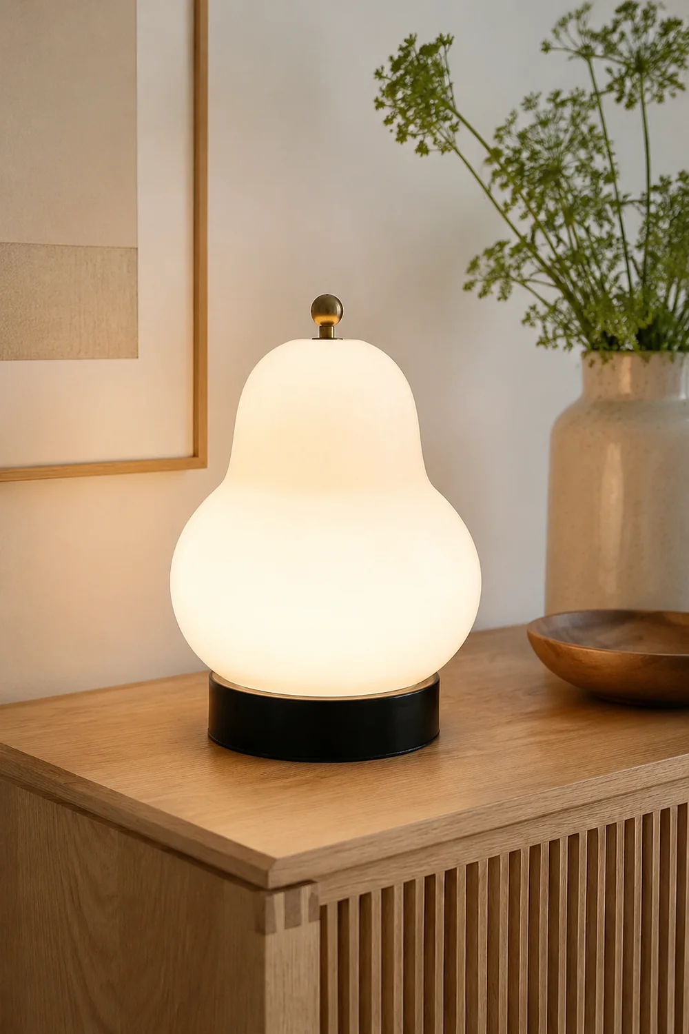 French Cream Pear Touch Portable Table Light - Lumpaz