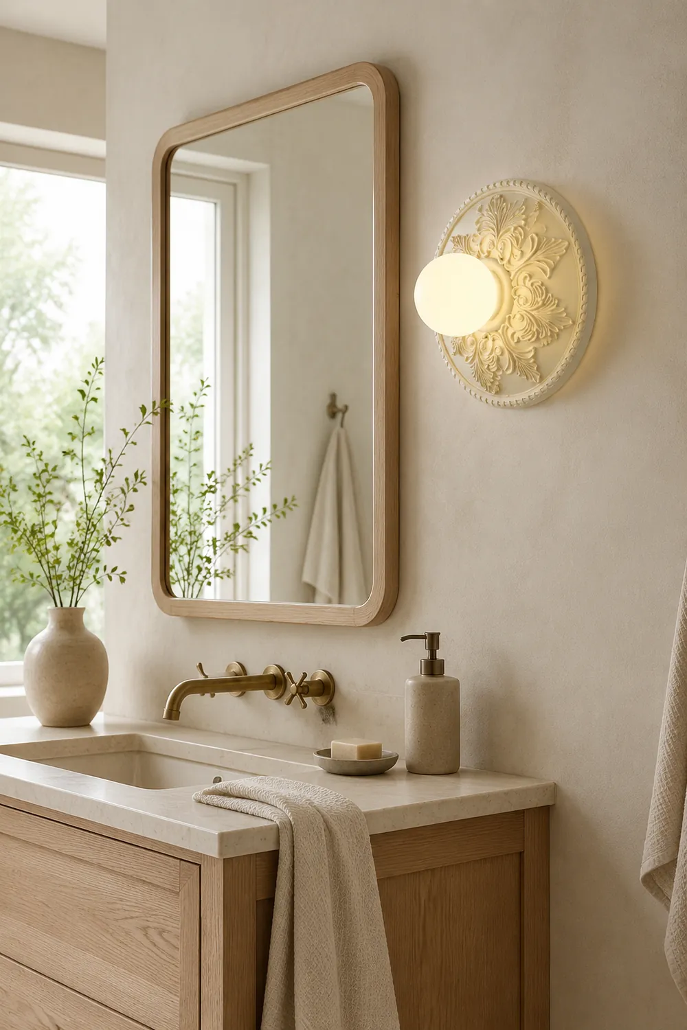 French Style Glass Milky Coffee Wall Light Sconces - Lumpaz
