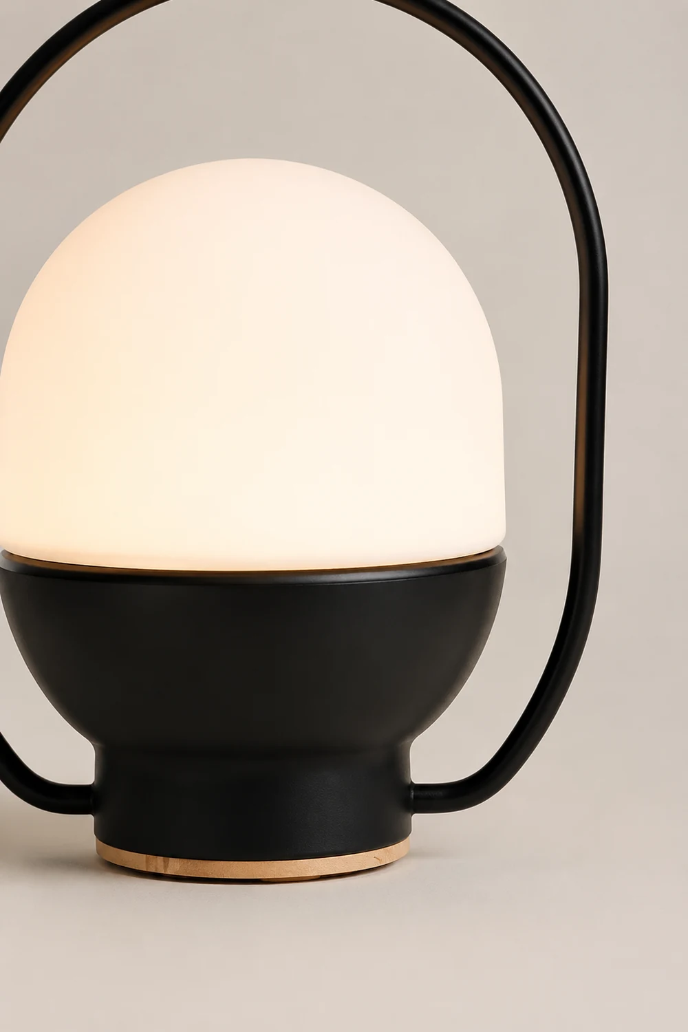 Portable White and Black Indoor / Outdoor Table Lamp - Lumpaz