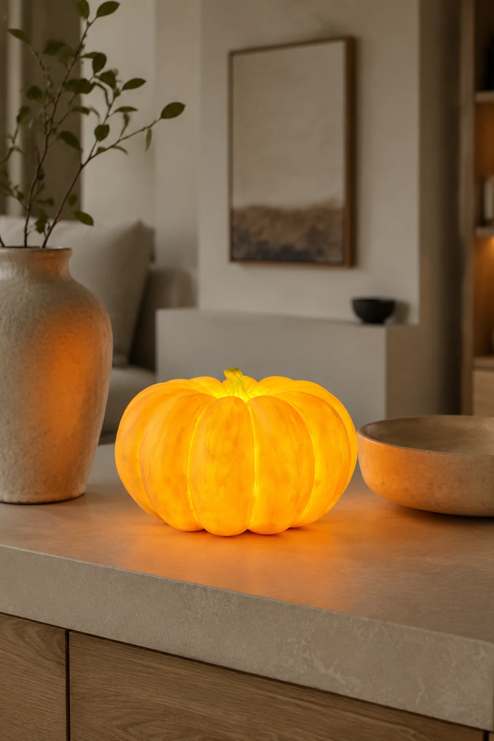 Resin Portable Pumpkin Table Light - Lumpaz
