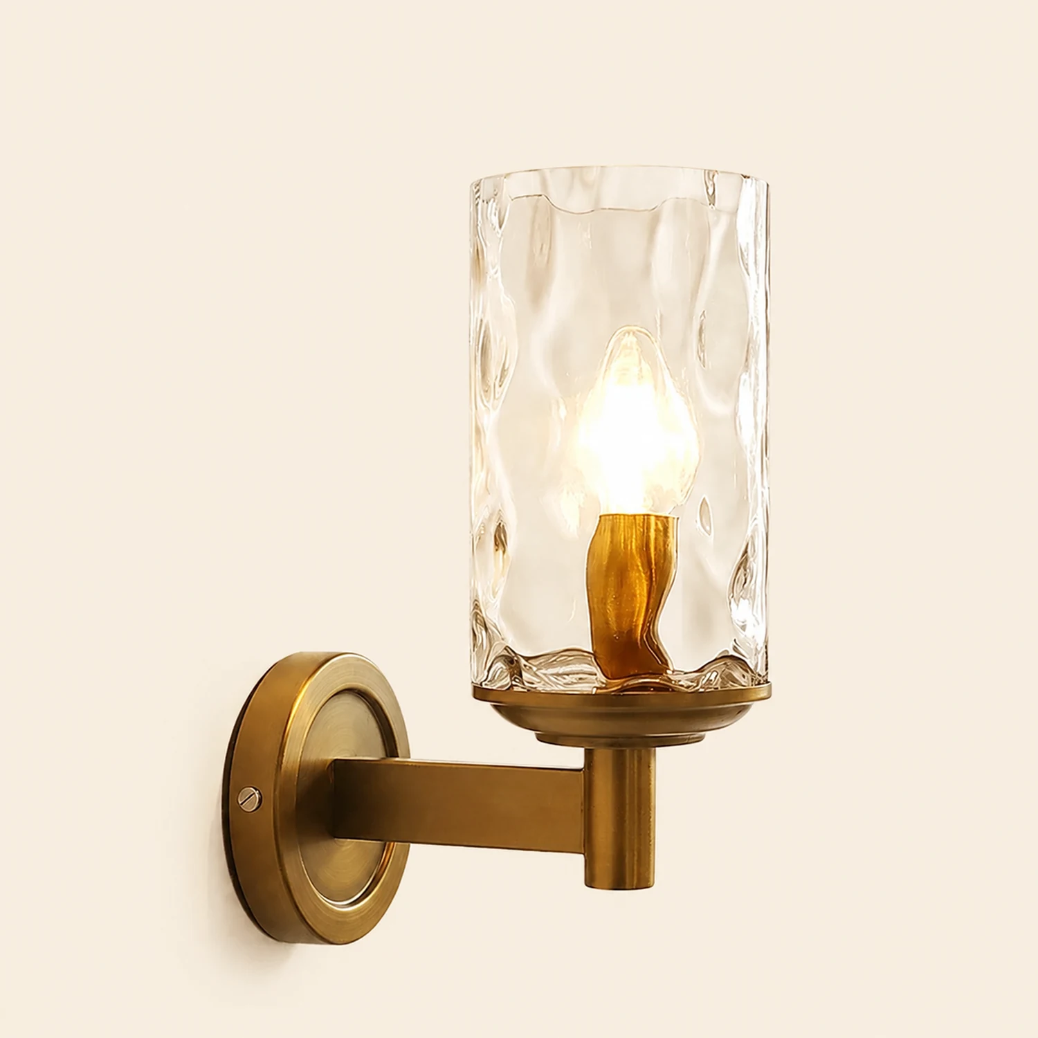 Vintage Iron Armed Wall Lamp - Lumpaz