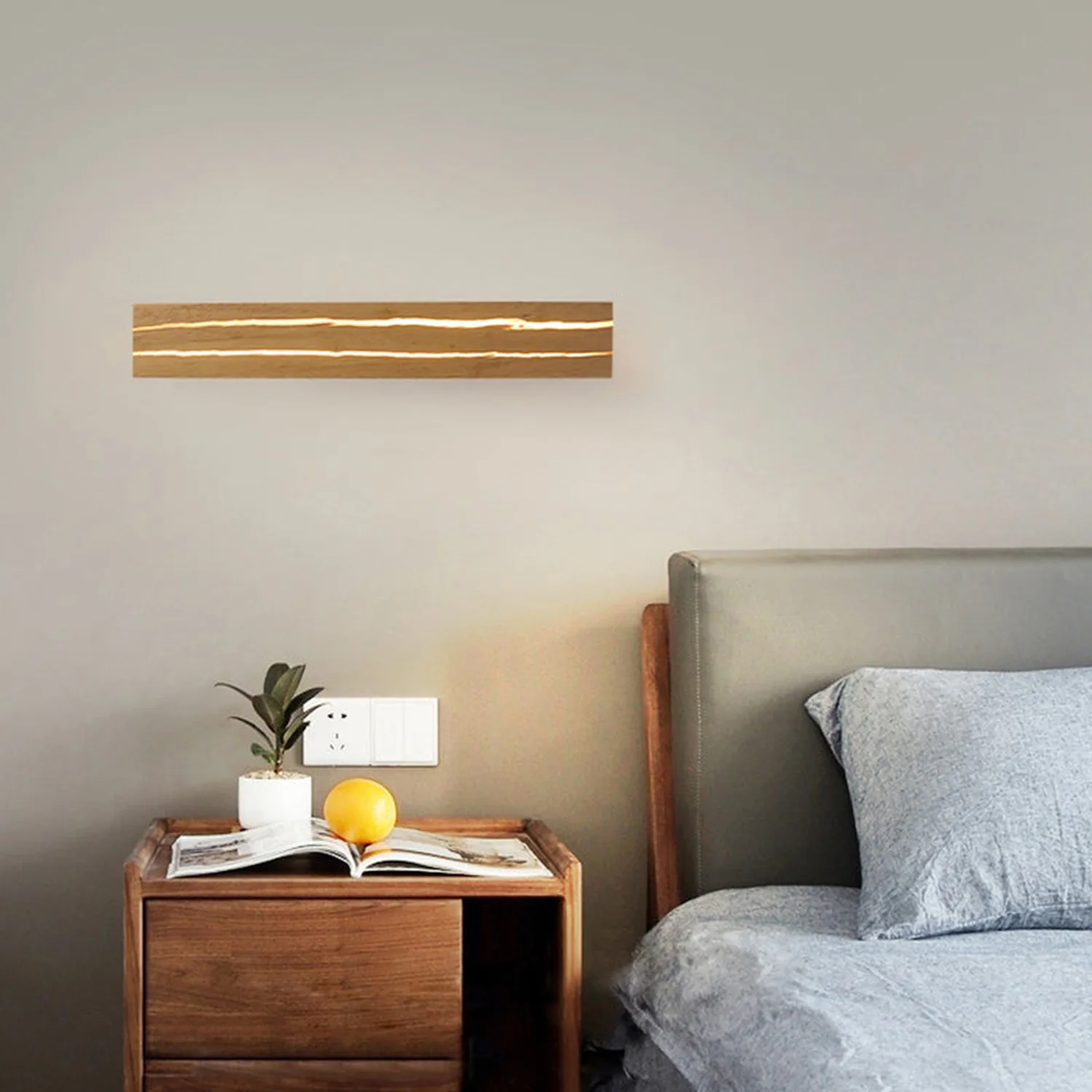 Modern Decor Wood Crack Wall Sconces - Lumpaz