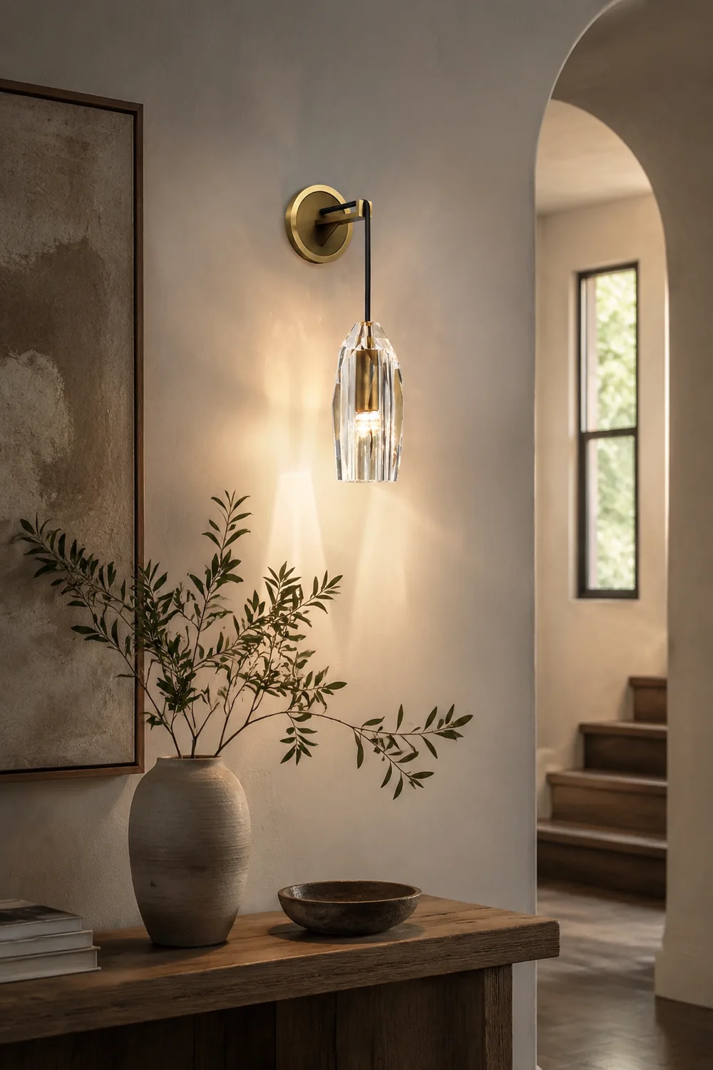 Modern Faceted Crystal Wall Lights - Lumpaz