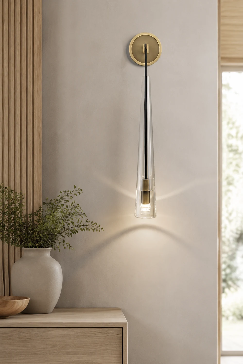 Modern Black Golden Hanging Suspended Wall Light - Lumpaz