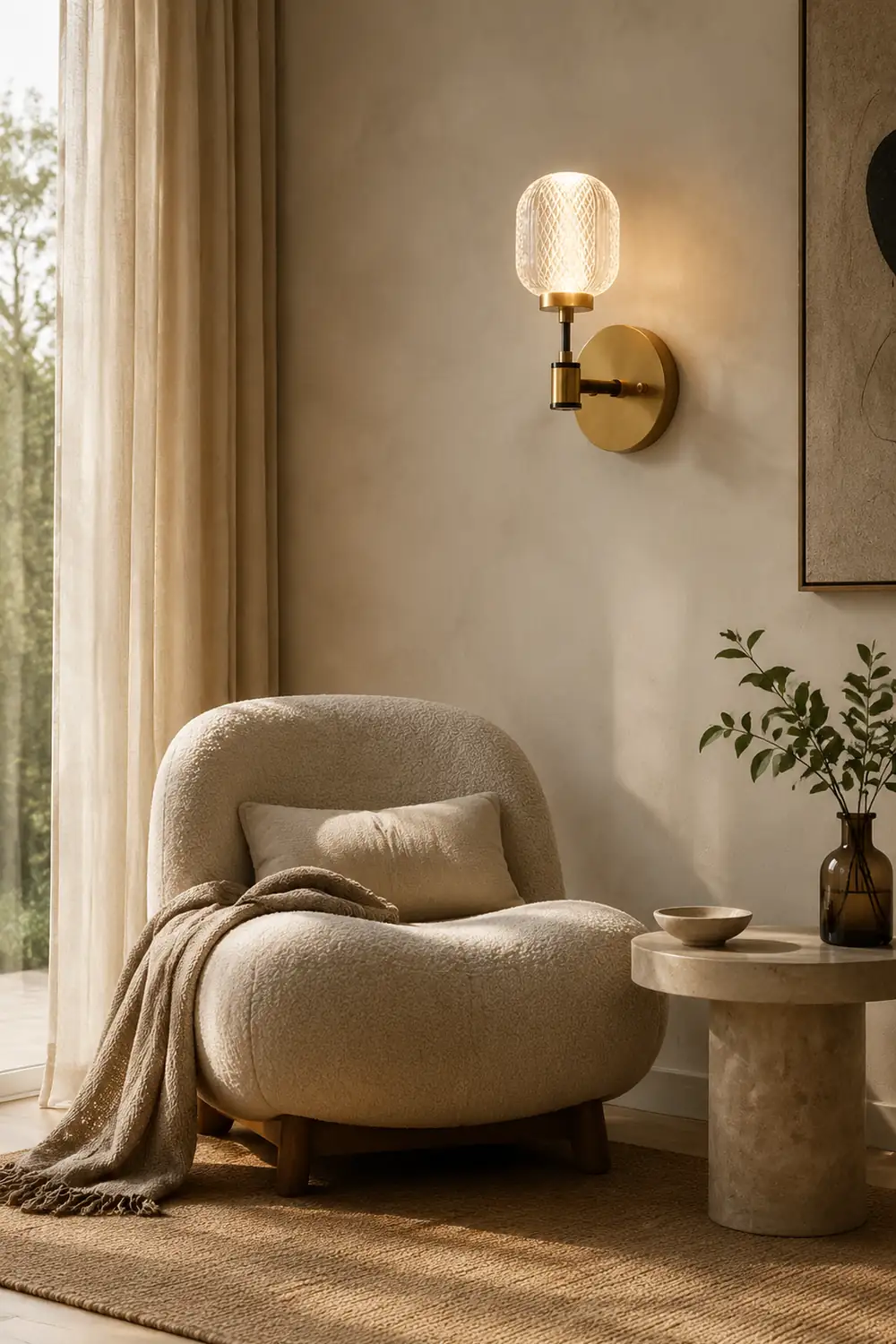 Antique Brass Gold Wall Light - Lumpaz