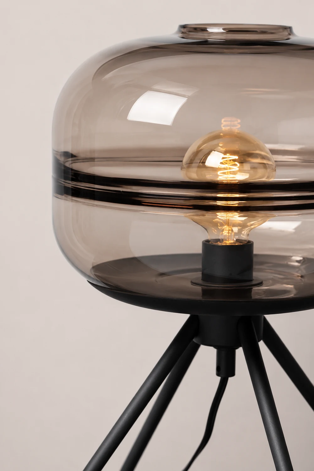 Modern Designer Glass Shade Table Lamp - Lumpaz