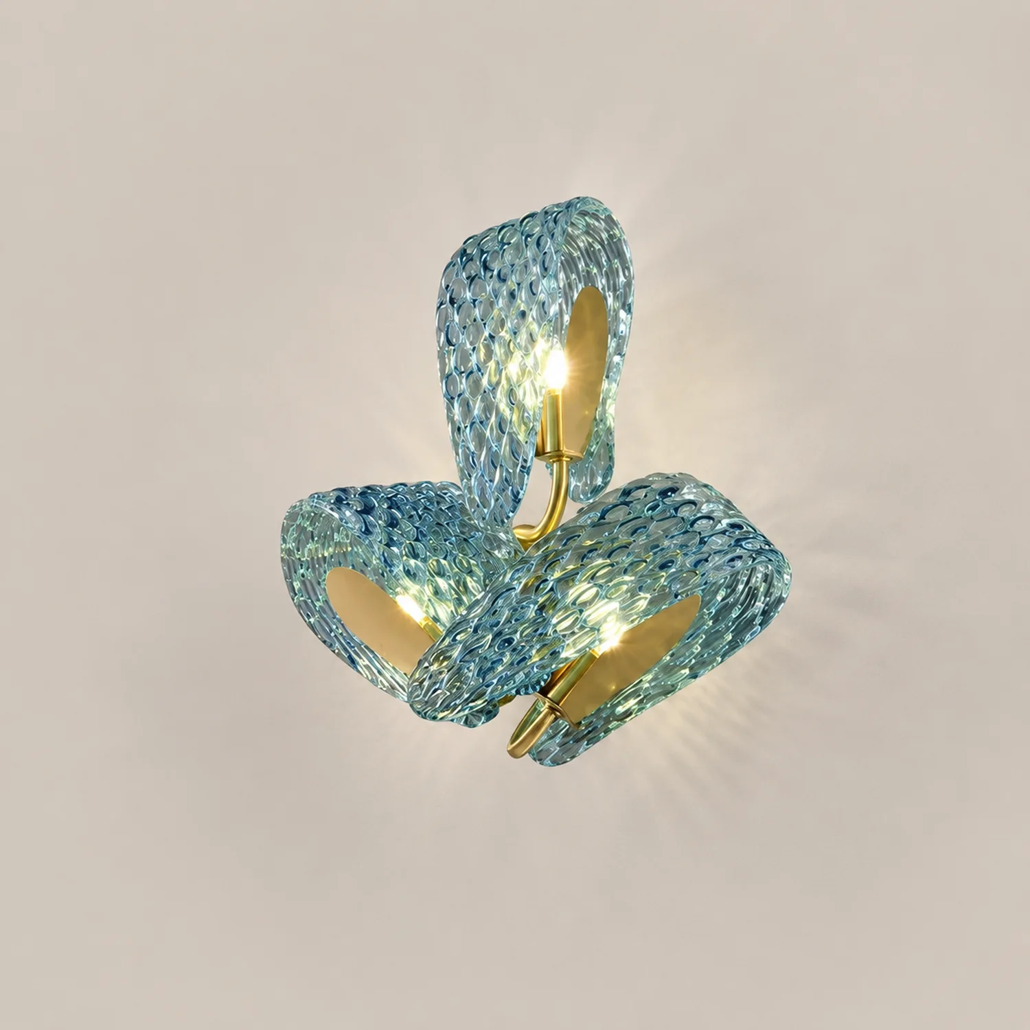 Retro Luxury Glass Blue Wall Lamp - Lumpaz