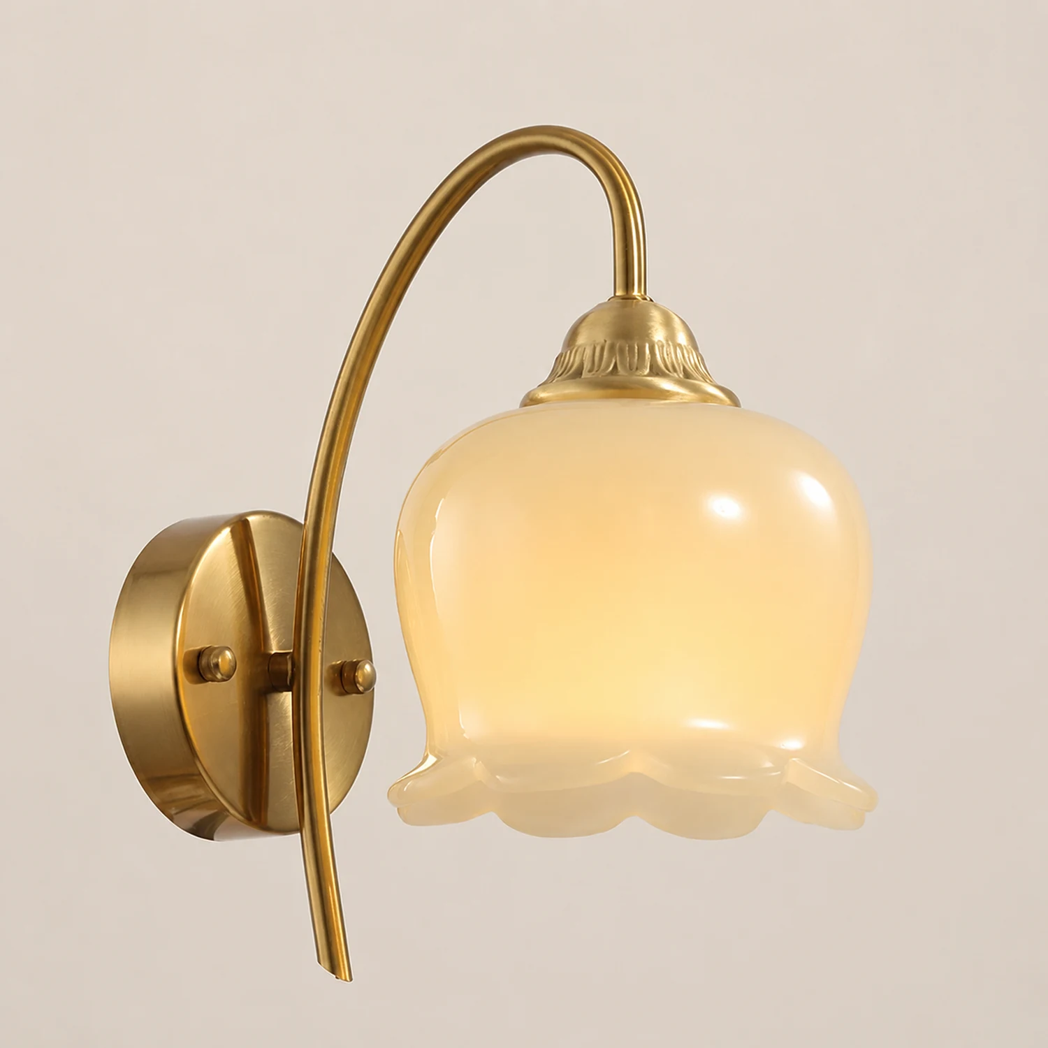 Creamy Copper Glass Wall Sconce - Lumpaz