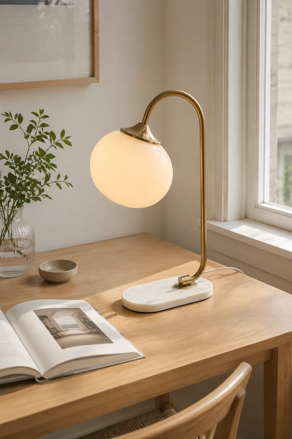 Marshmallow Metal Glass Table Lamp - Lumpaz