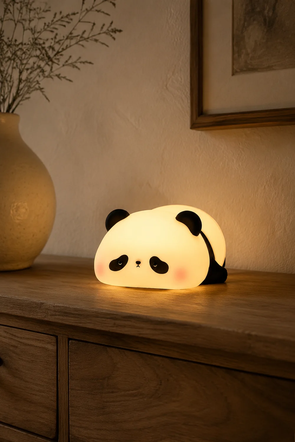 Panda Led Silicone Bedroom Night Light Table Lamp - Lumpaz