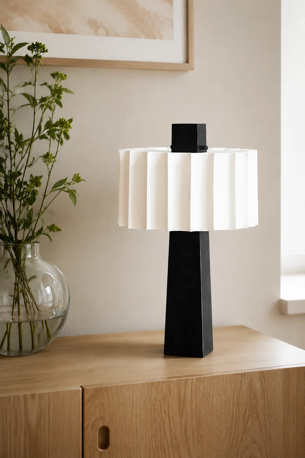 Creative Designer Black & White Decorative Table Lamp - Lumpaz