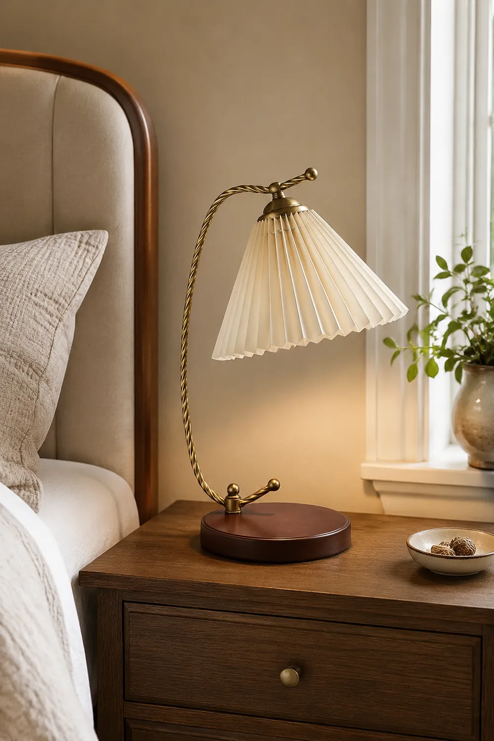 Dotty Retro Pleated Table Lamp - Lumpaz