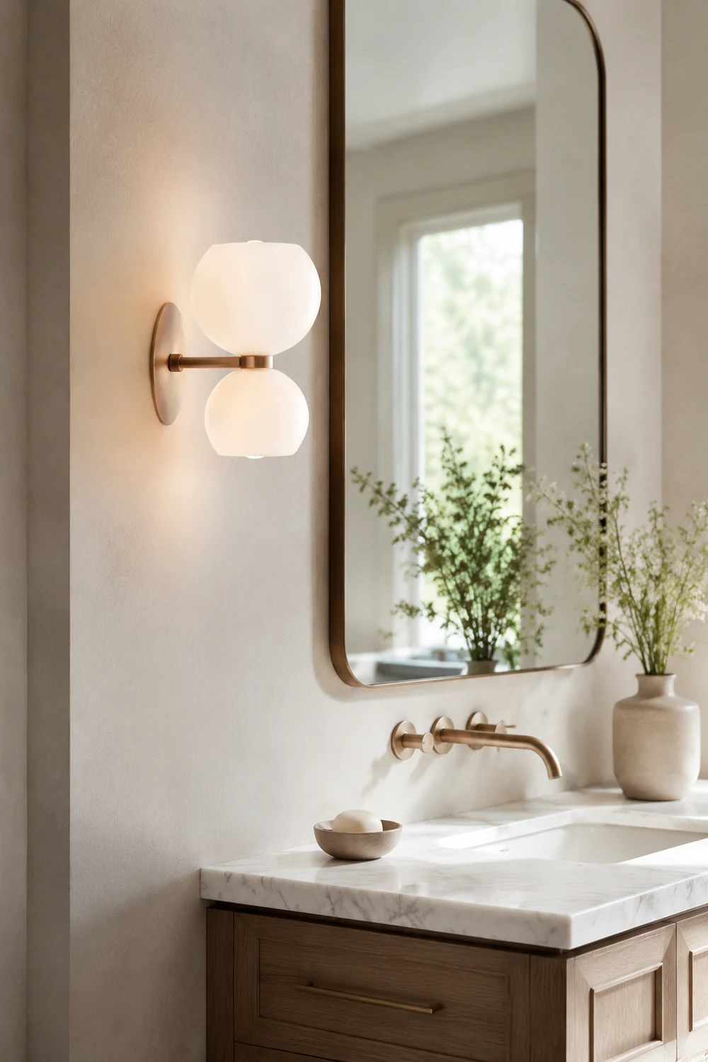 Creative Modern 2 Heads Glass Wall Lamp - Lumpaz