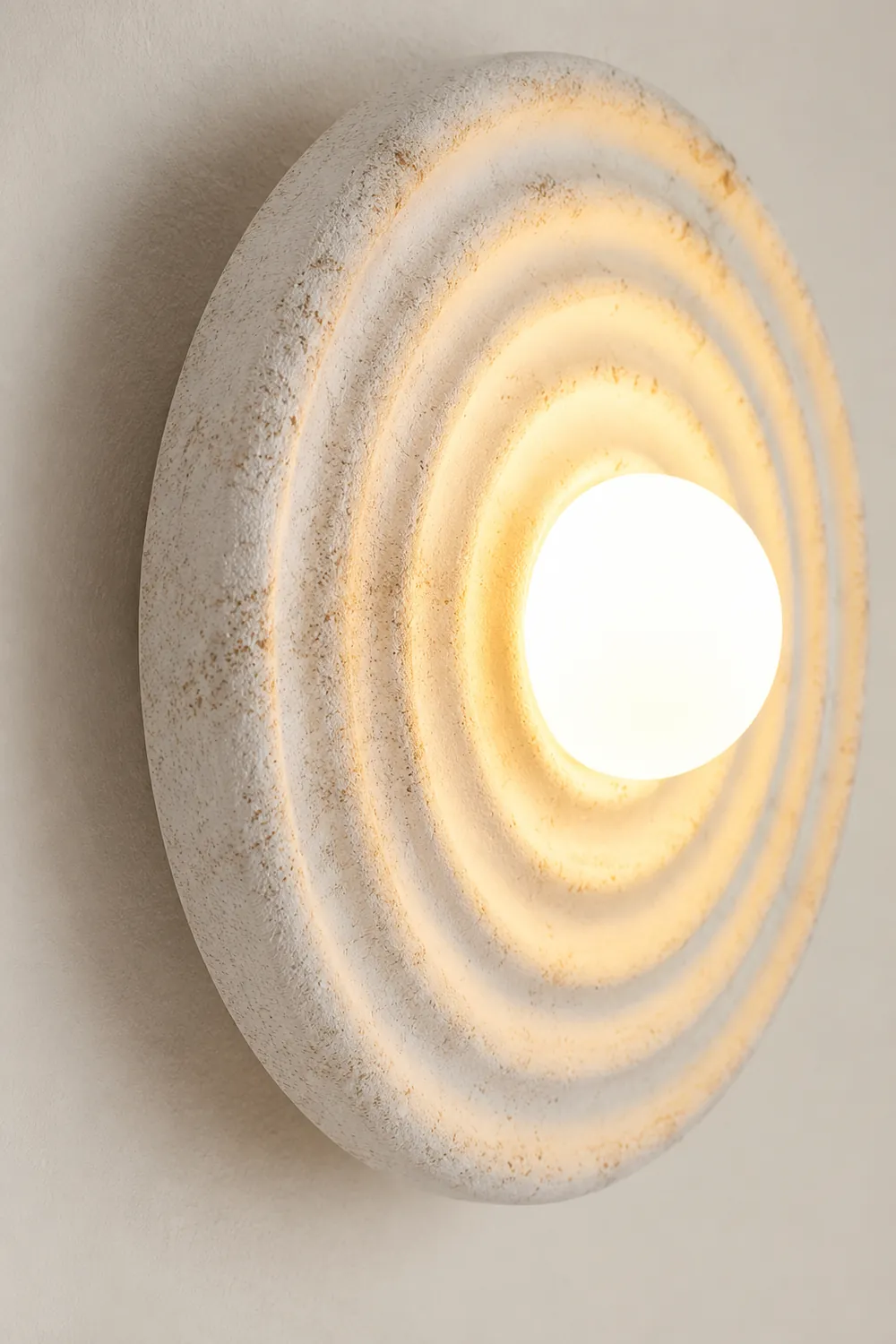 Wabi-sabi Round Circle Indoor Wall Lamp - Lumpaz