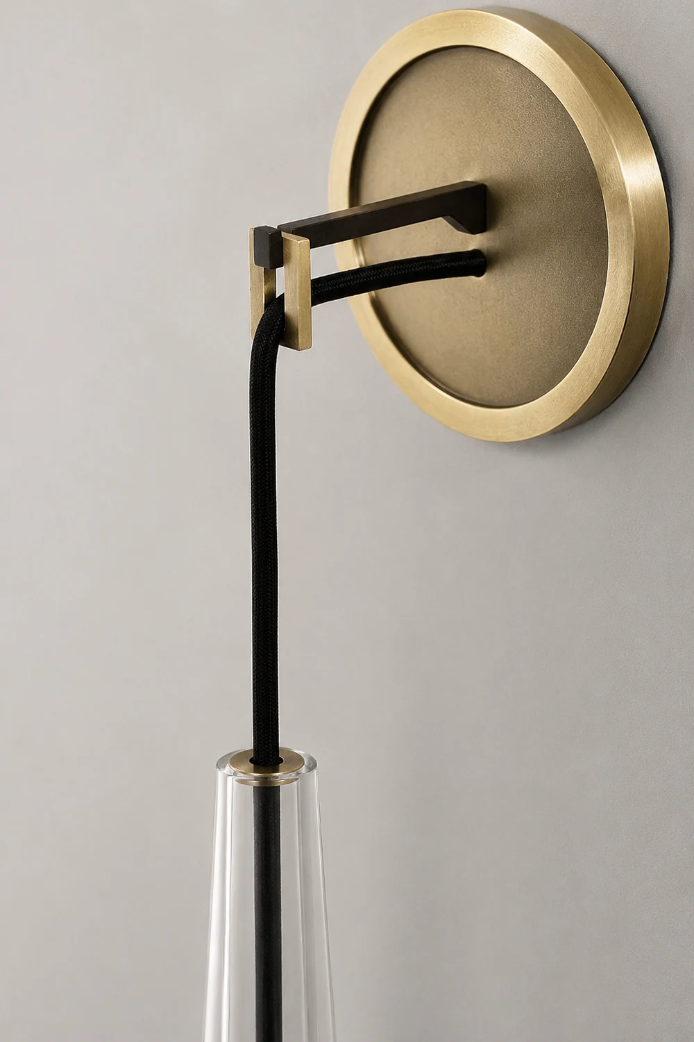 Modern Black Golden Hanging Suspended Wall Light - Lumpaz
