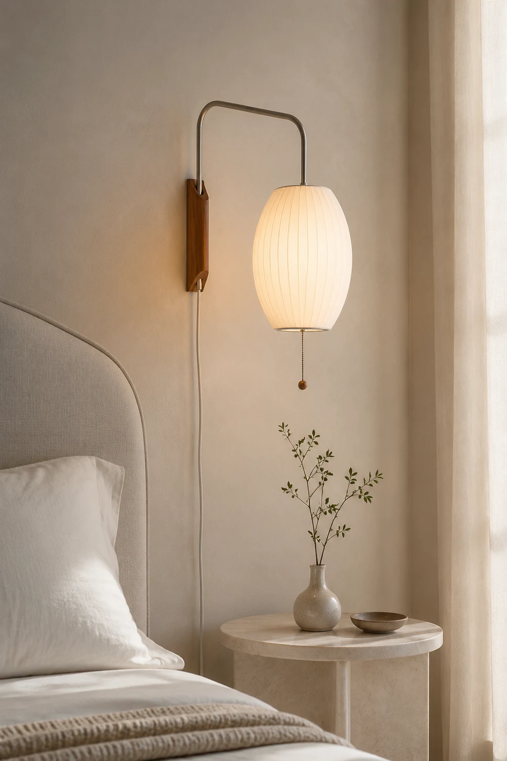 Wabi-sabi Silk Wall Lamp - Lumpaz