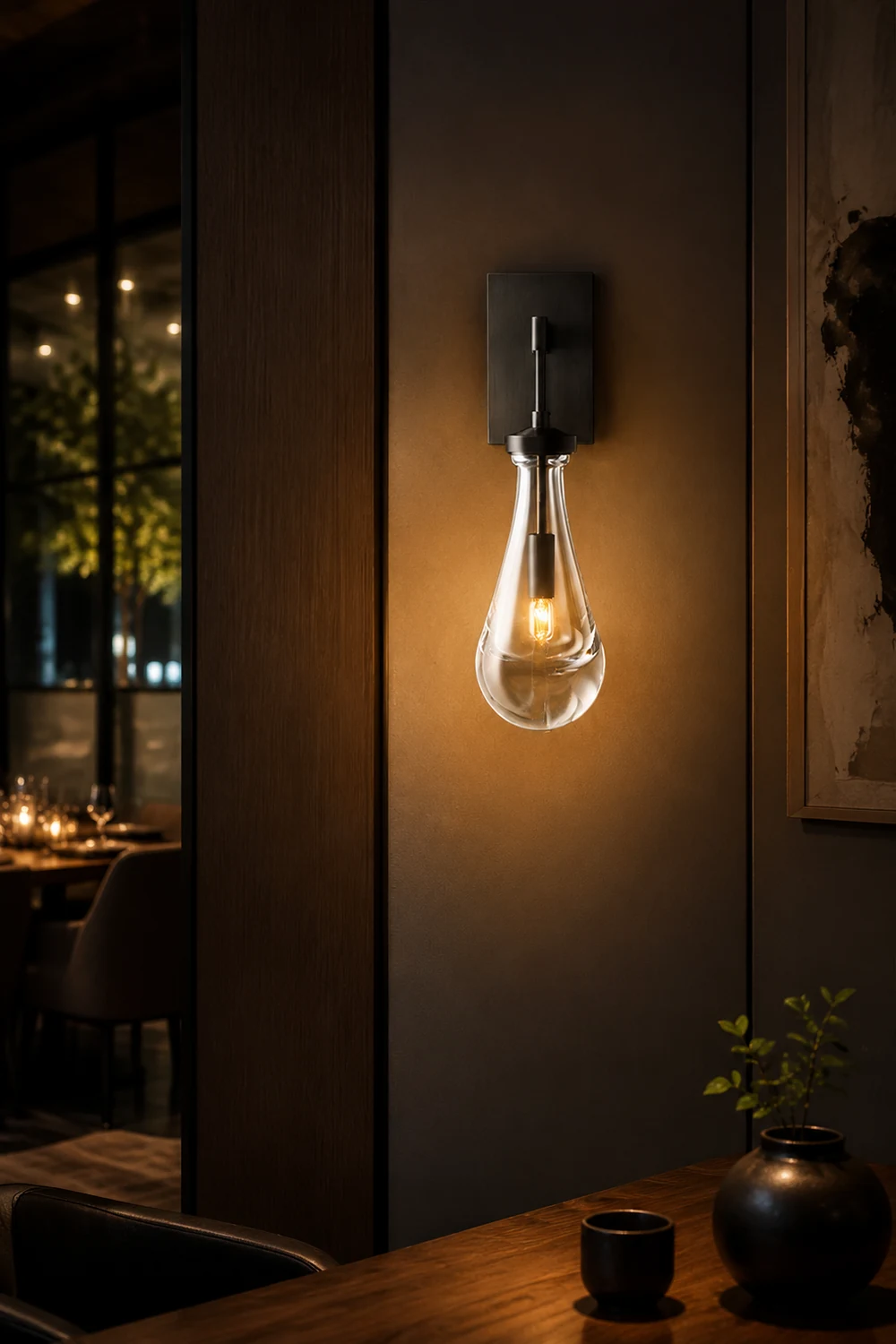 Art Creative Short Raindrop Wall Light For Dining Room - Lumpaz