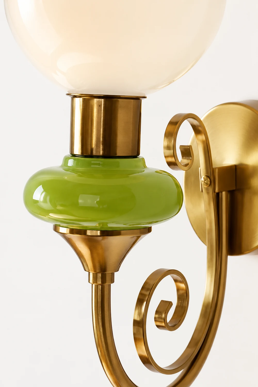 French Retro Glass 1-Light Wall Sconce - Lumpaz