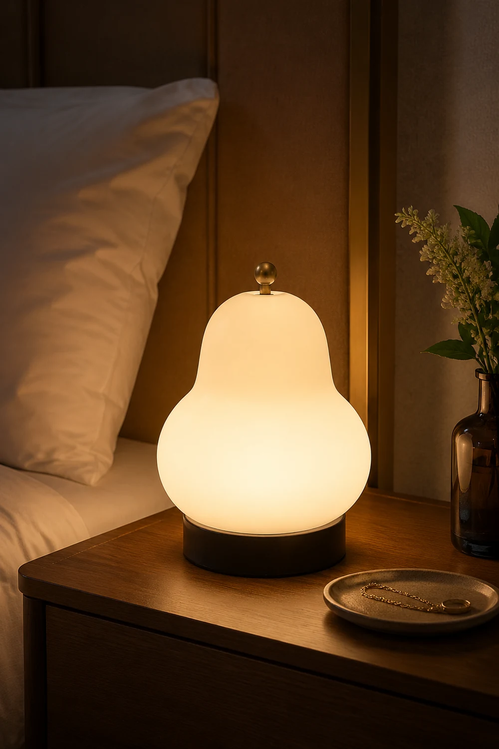 French Cream Pear Touch Portable Table Light - Lumpaz