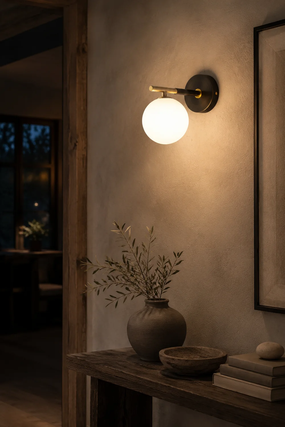 Luxury Copper Ball 1-Light Wall Sconce - Lumpaz