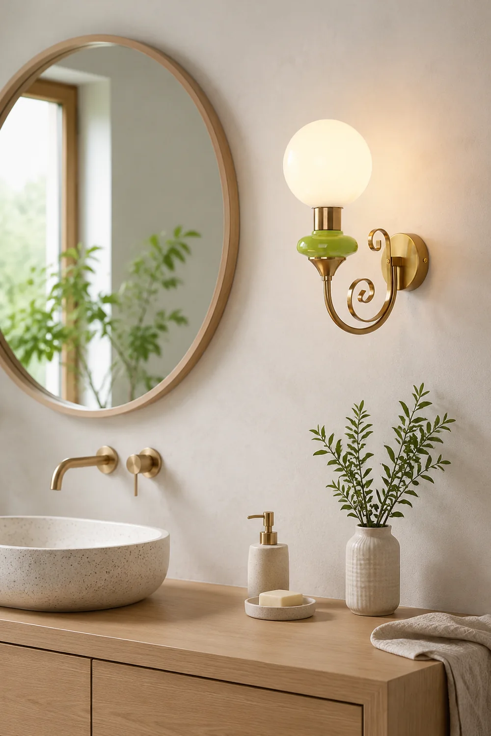 French Retro Glass 1-Light Wall Sconce - Lumpaz