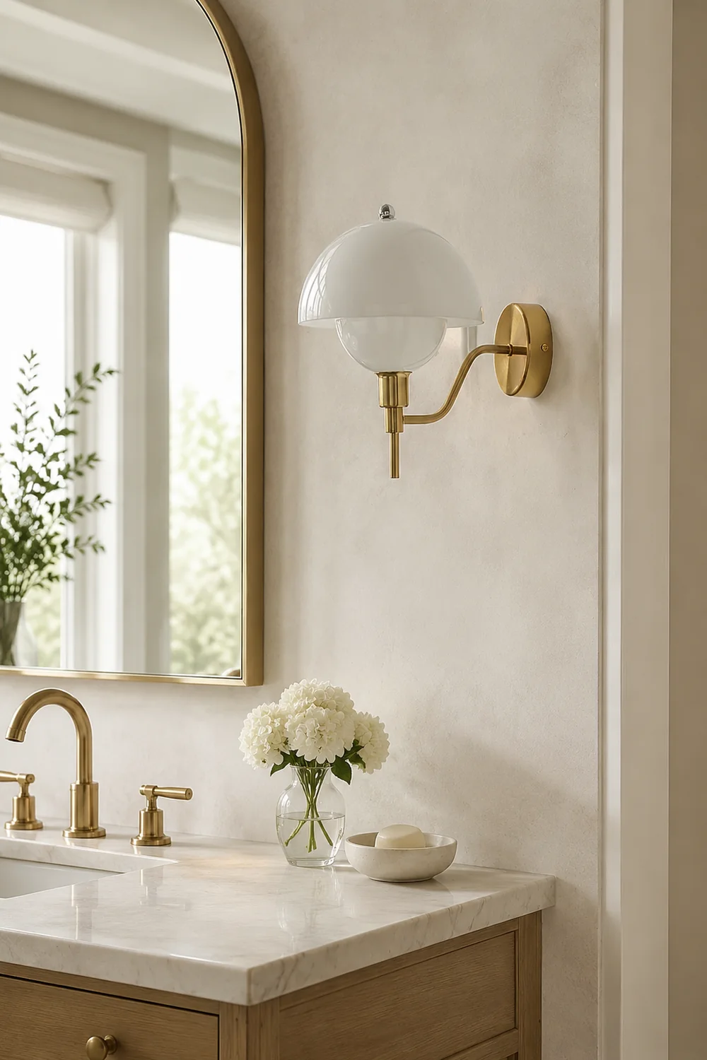 French Mushroom Glass Wall Lamp - Lumpaz