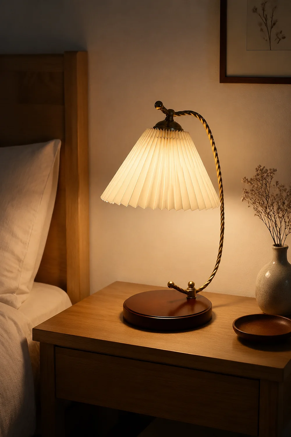 Dotty Retro Pleated Table Lamp - Lumpaz
