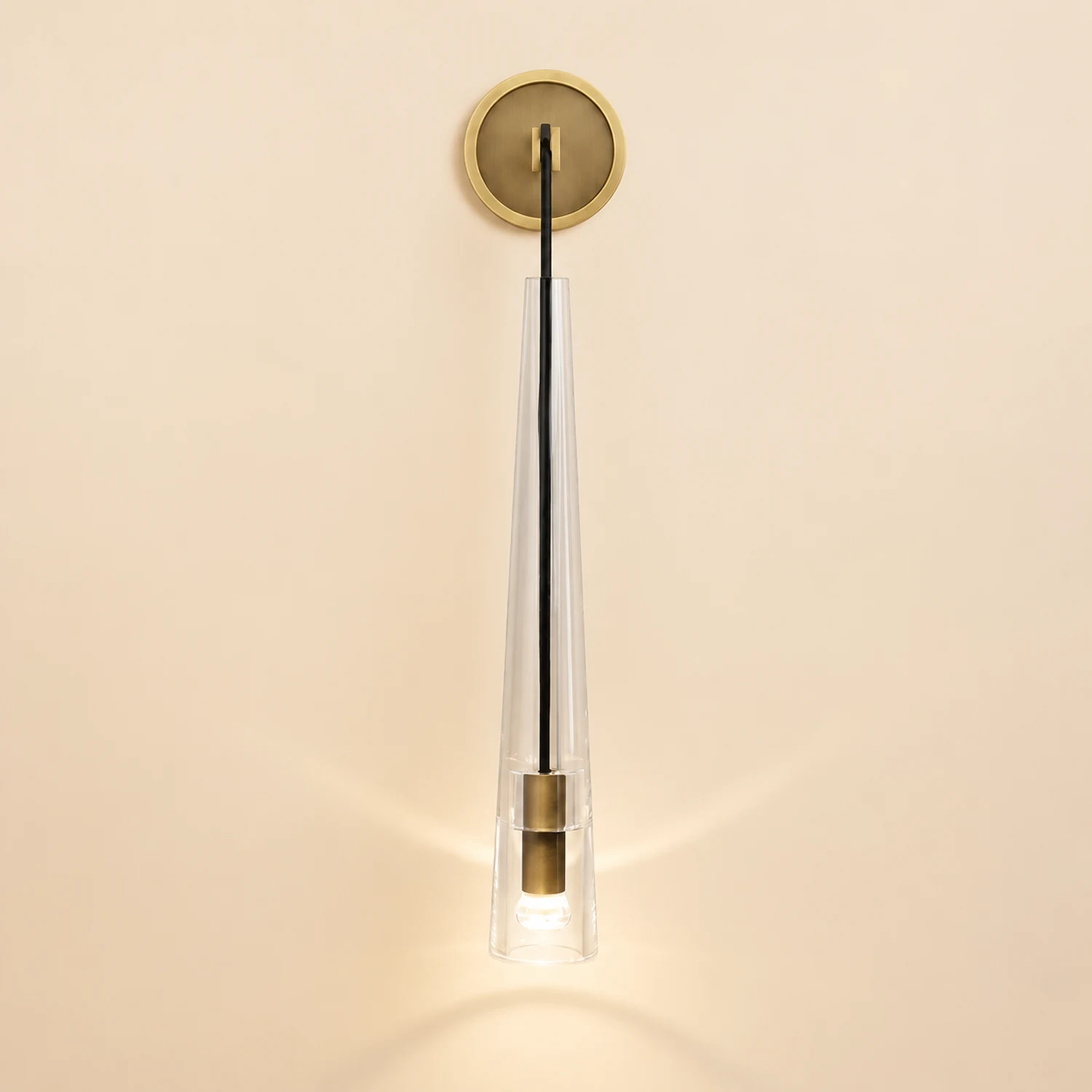 Modern Black Golden Hanging Suspended Wall Light - Lumpaz