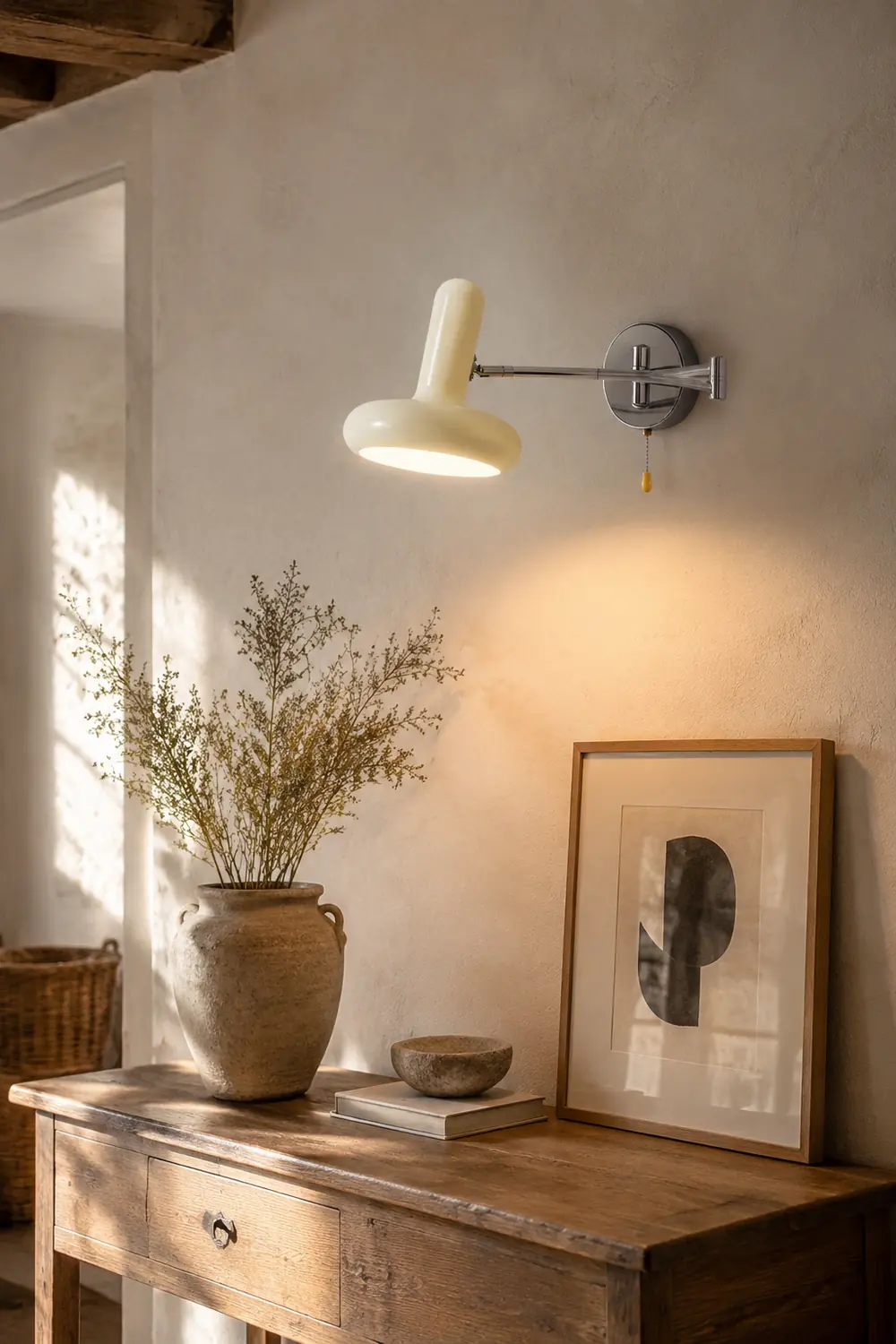 Retro Capsule White Swing Arm Wall Lamp - Lumpaz