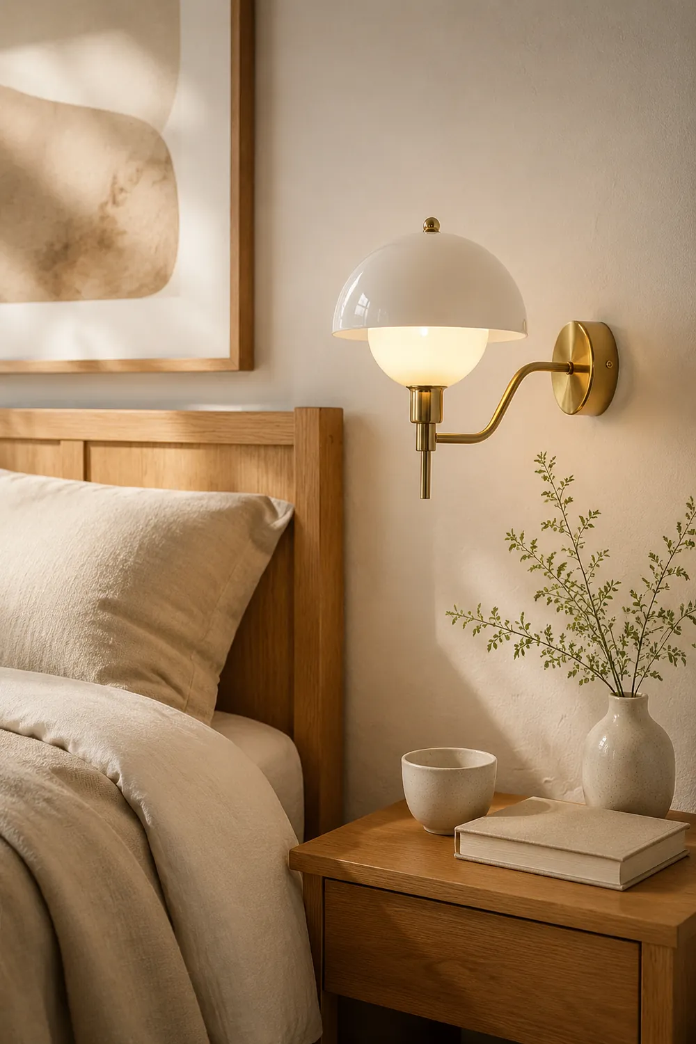 French Mushroom Glass Wall Lamp - Lumpaz