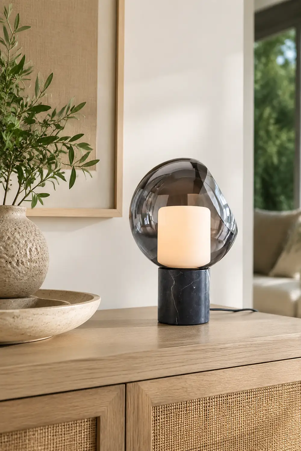 Postmodern Marble Glass Table Lamp - Lumpaz
